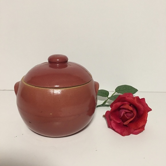 UHL POTTERY CROCK BOWL WITH LID REPLACEMENT BEAN POT  VTG. - Picture 9 of 9